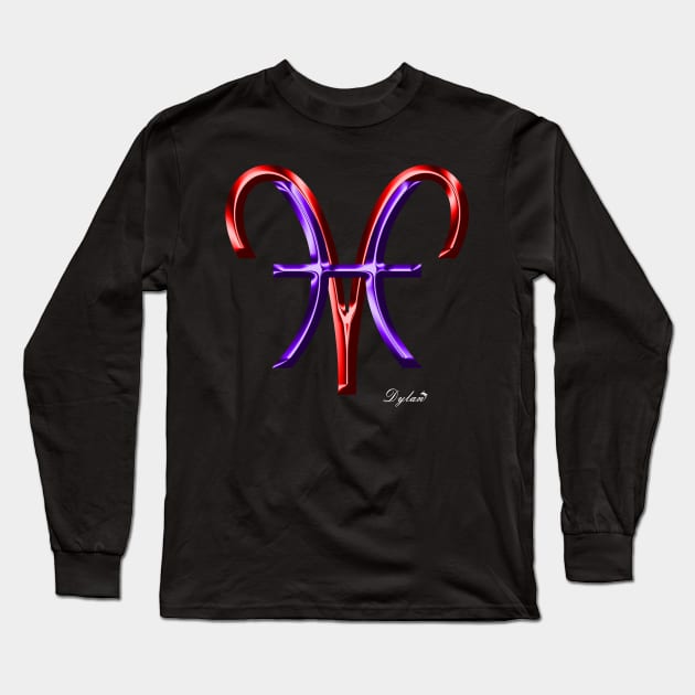 Pisces Aries Cusp Long Sleeve T-Shirt by DylanArtNPhoto